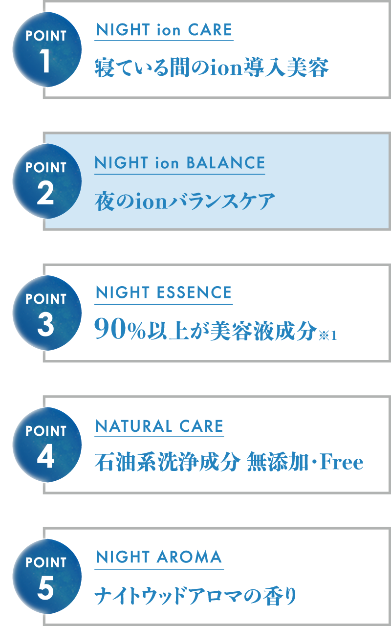 夜のionバランスケア
